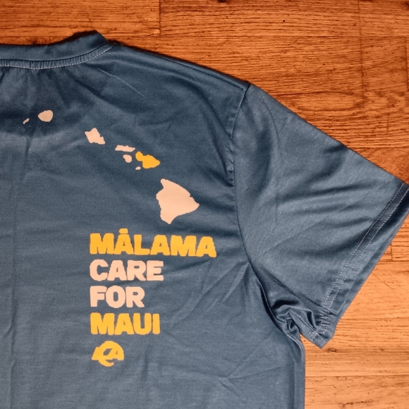 Los Angeles Rams MaLAma Maui Hawaì t-shirt NFL Football orca whales ocean beach - Picture 4 of 5
